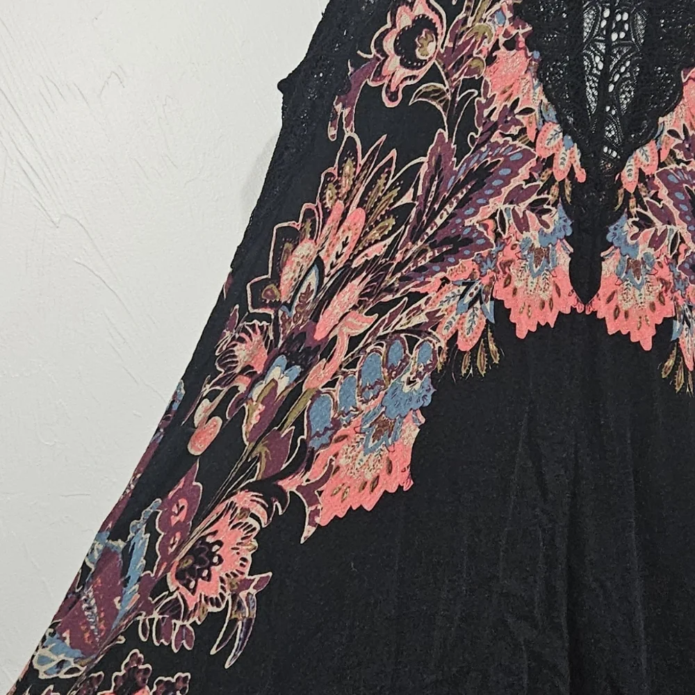 Intimately Free People Dress Womens Size Medium Marsha Lace Printed Fairygoth - Picture 5 of 12